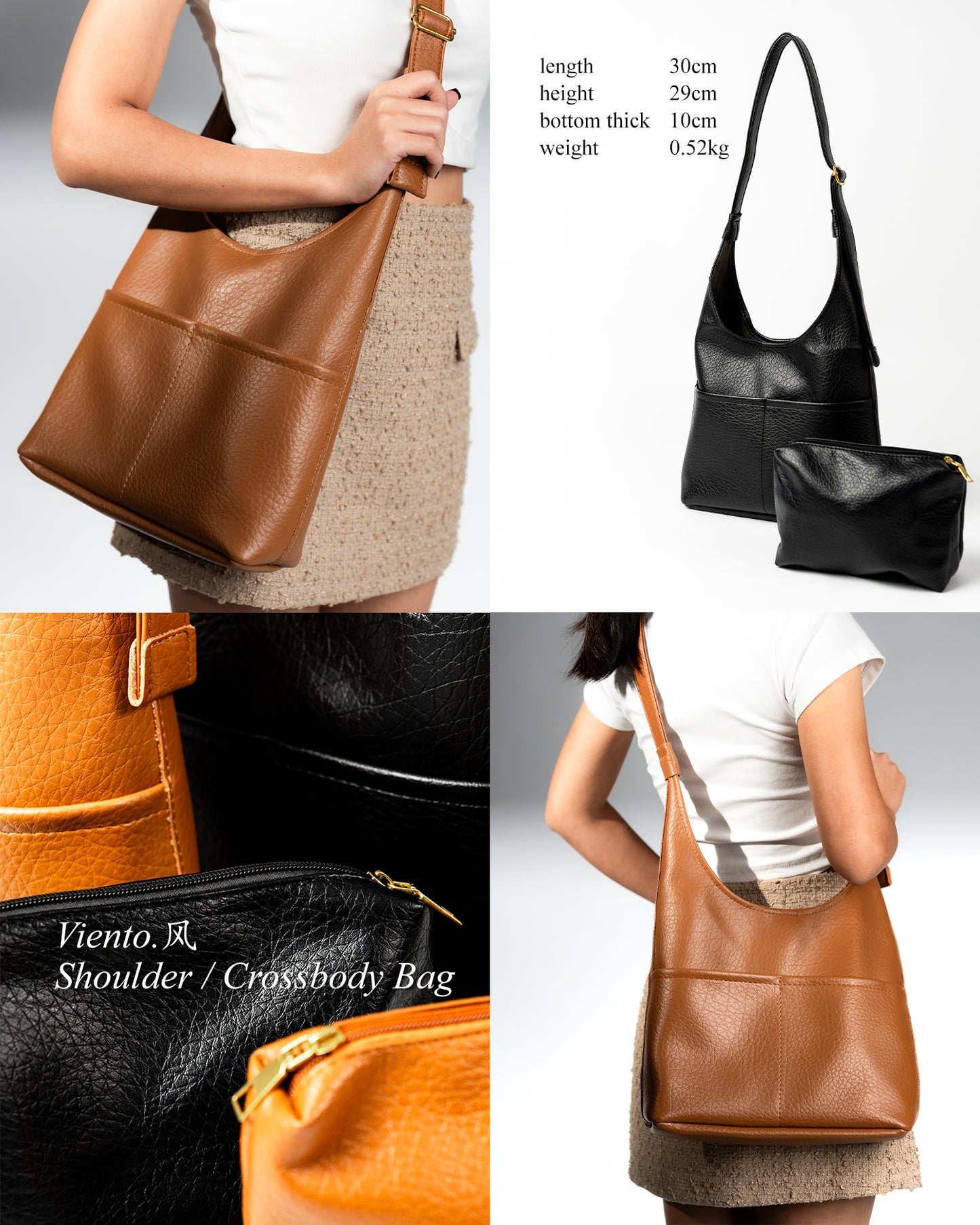 Viento.风 Bucket Shoulder / Crossbody Bag